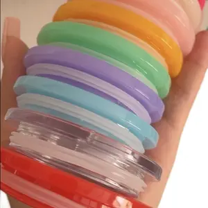 Acrylic colored lid for 16oz glass can