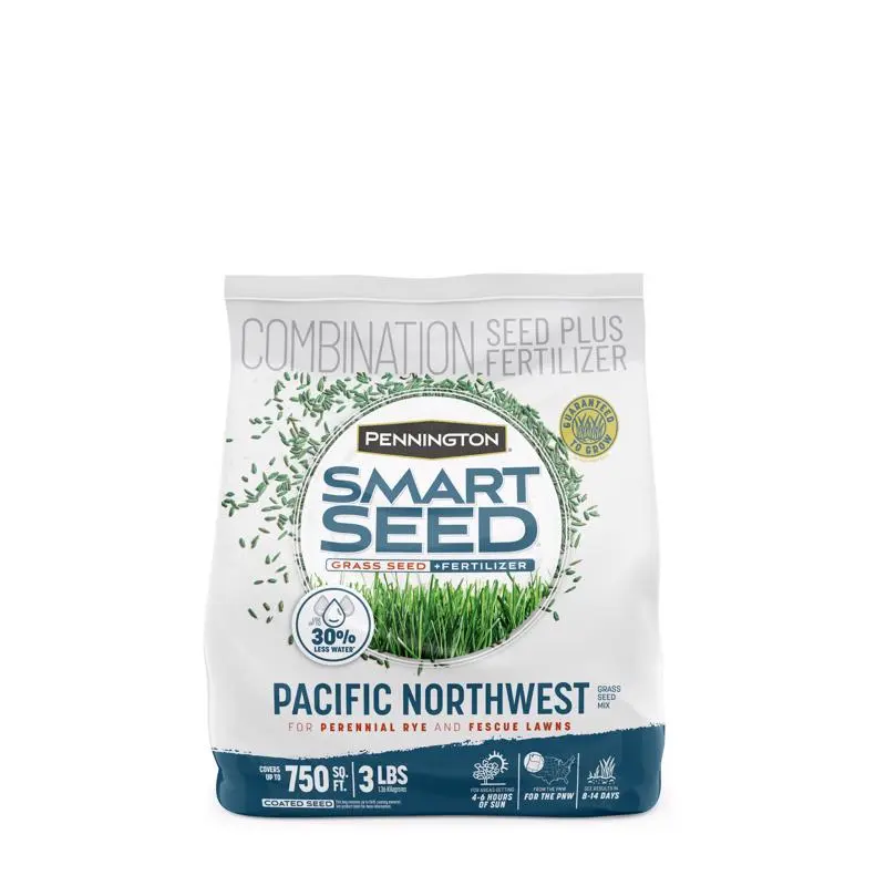Pennington 7283443 Smart Seed Mixed Sun or Shade Grass Seed & Fertilizer - 3 lbs