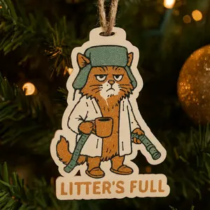 cousin kitty, litters full ornament