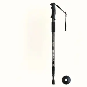 Lightweight trekking pole with four adjustable sections, durable aluminum alloy construction and anti-slip handle, perfect for hiking, mountain trekking, forest exploration and camping