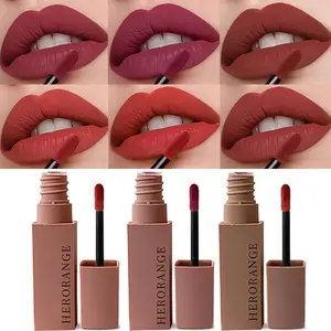 [6-Piece Set] HERORANG Velvet Matte Lip Mousse - 6 Shades | Long-Lasting Non-Fading Formula | Smooth Misty Finish For Fuller Lips | Valentine's Day/Halloween/Christmas Gift Set | Creamy Velvet Lip Tint edupe lux cosmetic !