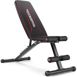 OPPSDECOR Adjustable Weight Bench for Full Body Workout Foldable Bench Press of Home Gym Strength Training Incline Decline Flat Utility Workout Bench with Quick Folding Fast Adjustment 660LBS Capacity