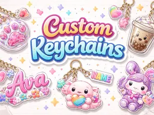 Custom KeyChains - Personalized Keychains with Cute Designs