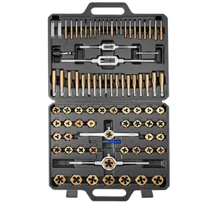 Tap And Die Set, 86-Piece Machining Kit With Metric M3–M12 And SAE #4–5/8 Inch Thread Taps And Dies, Coarse And Fine Thread, Wrench, Carrying Case, And Complete Accessories For Threading And Rethreading
