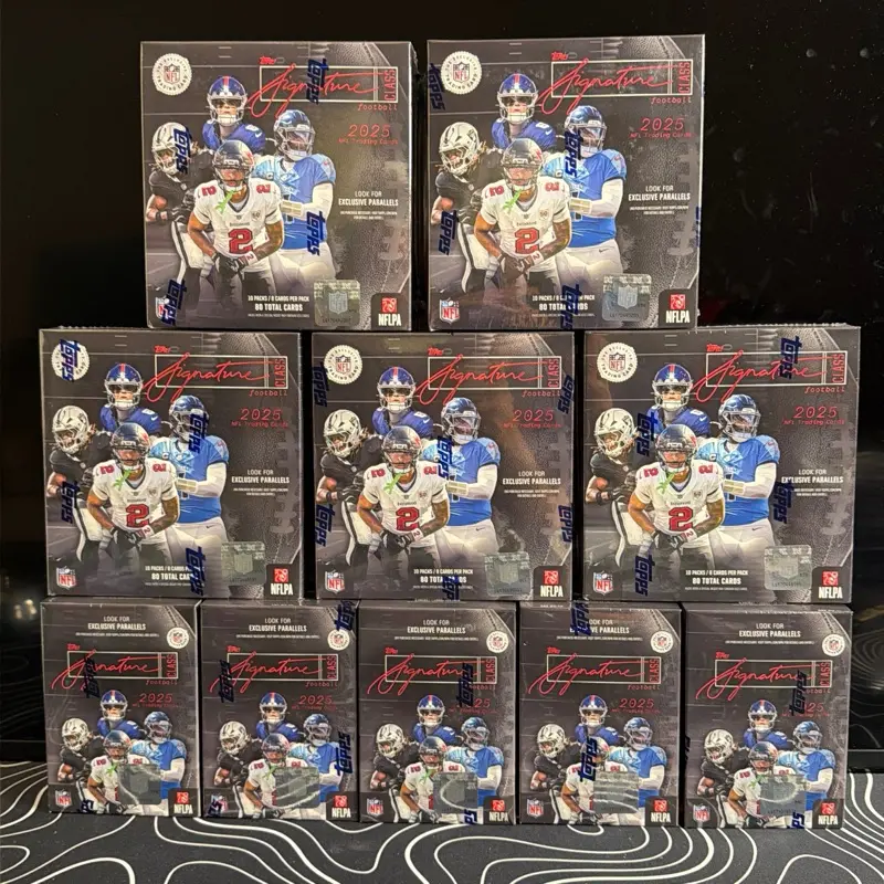 Break 452 10 Box Break - 5x 2025 Topps Signature Football Megas + 5x Topps Signature Class Football Blasters PYT Break