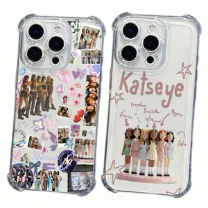 Hot INS Cool Cute K-KPOP Y2K K-KATSEYE Phone Cases For iPhone 17 Promax Pro Air 16 Plus 15 14 13 12 11 Anti Fall Transparent TPU Shockproof Protective Cover Gift For Birthday Christmas Halloween