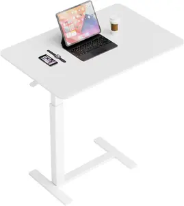Rolling Overbed Table,Adjustable Bedside Desk with Wheels,Mobile Laptop Table for Working Studying Eating at Home or Bedside