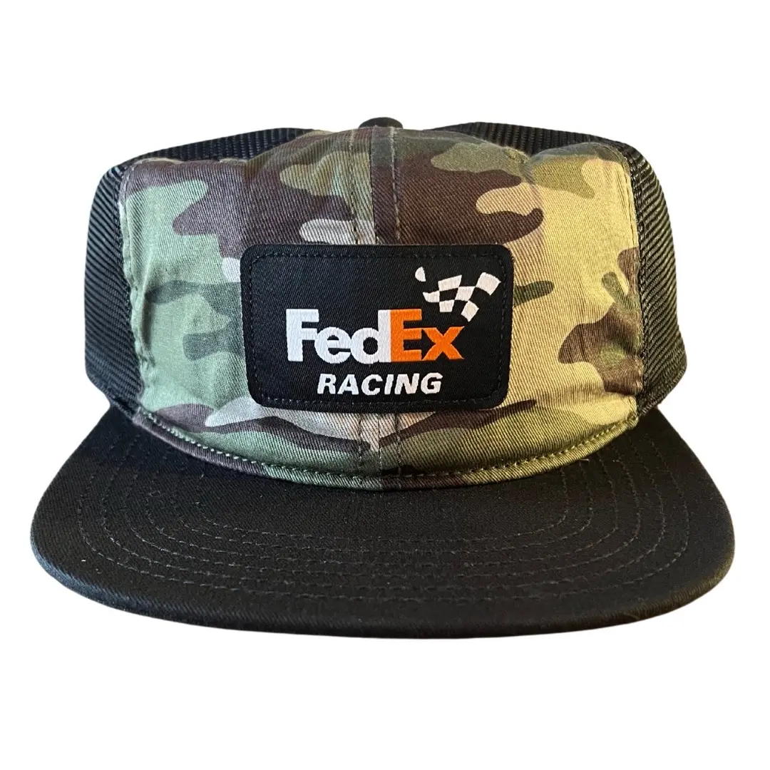 Camo FedEx Racing Hat - Universal Fit SnapBack, Lightweight Design, Ideal for Racing and Outdoor Activities