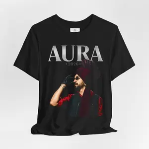 AURA 2026 Diljit Dosanjh Portrait Tee Concert Photo Shirt, Music Fan Apparel