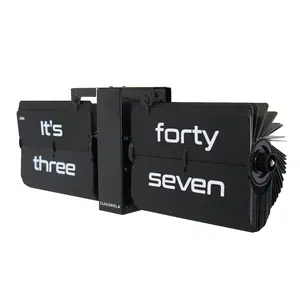 Flipping Out Text English Black - Flip Clock - Flip Flap - Battery Operated - Table - Wall - Text