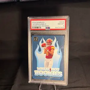 Donruss 2023 White Hot Rookies Jayden Daniels PSA 9 NM-MT Trading Card Collectible