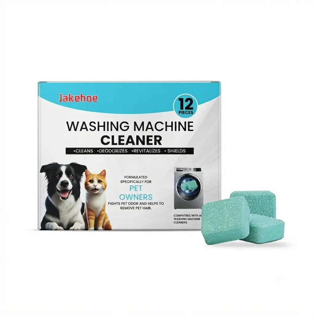 Washing Machine Cleaning Tablets (12 Pieces), Gentle Daily Use, Cleans Internal Dirt, Convenient and Easy to Use, 12 Pieces Per Pack, Household Cleaning Supplies
