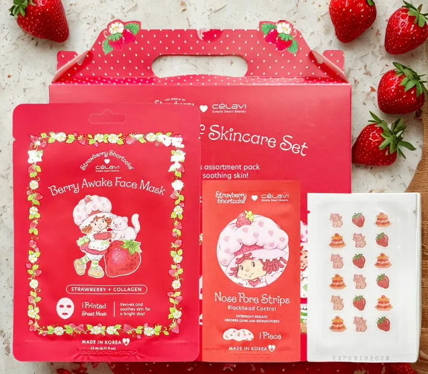 Strawberry Shortcake x Celavi Treat Yourself Skincare Set