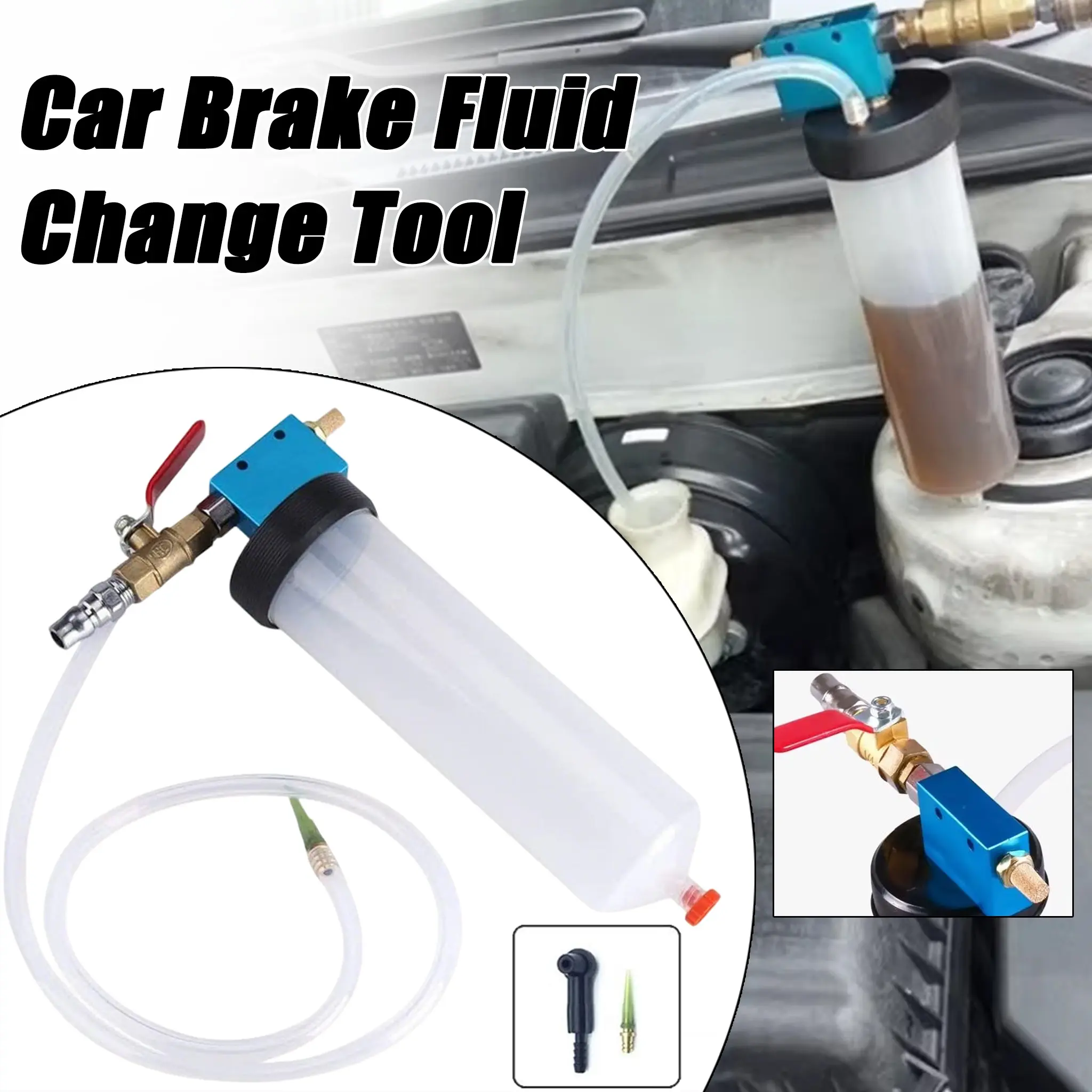 Oil Pump, Air Operated Oil Extraction and Drainage Machine, Brake Fluid Vacuum Exhaust Bleeding Tool, Suitable for Car and Motorcycle Hydraulic Clutch Pump
