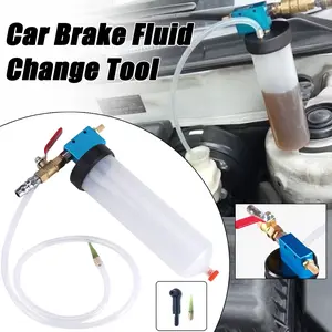 Oil Pump, Air Operated Oil Extraction and Drainage Machine, Brake Fluid Vacuum Exhaust Bleeding Tool, Suitable for Car and Motorcycle Hydraulic Clutch Pump