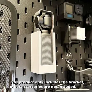 Pocket 3 Stand for Ikea Skadis Wall Mount, Securely Holds Pocket 3, Bottom Hole for Charging After Installation, Easy Setup