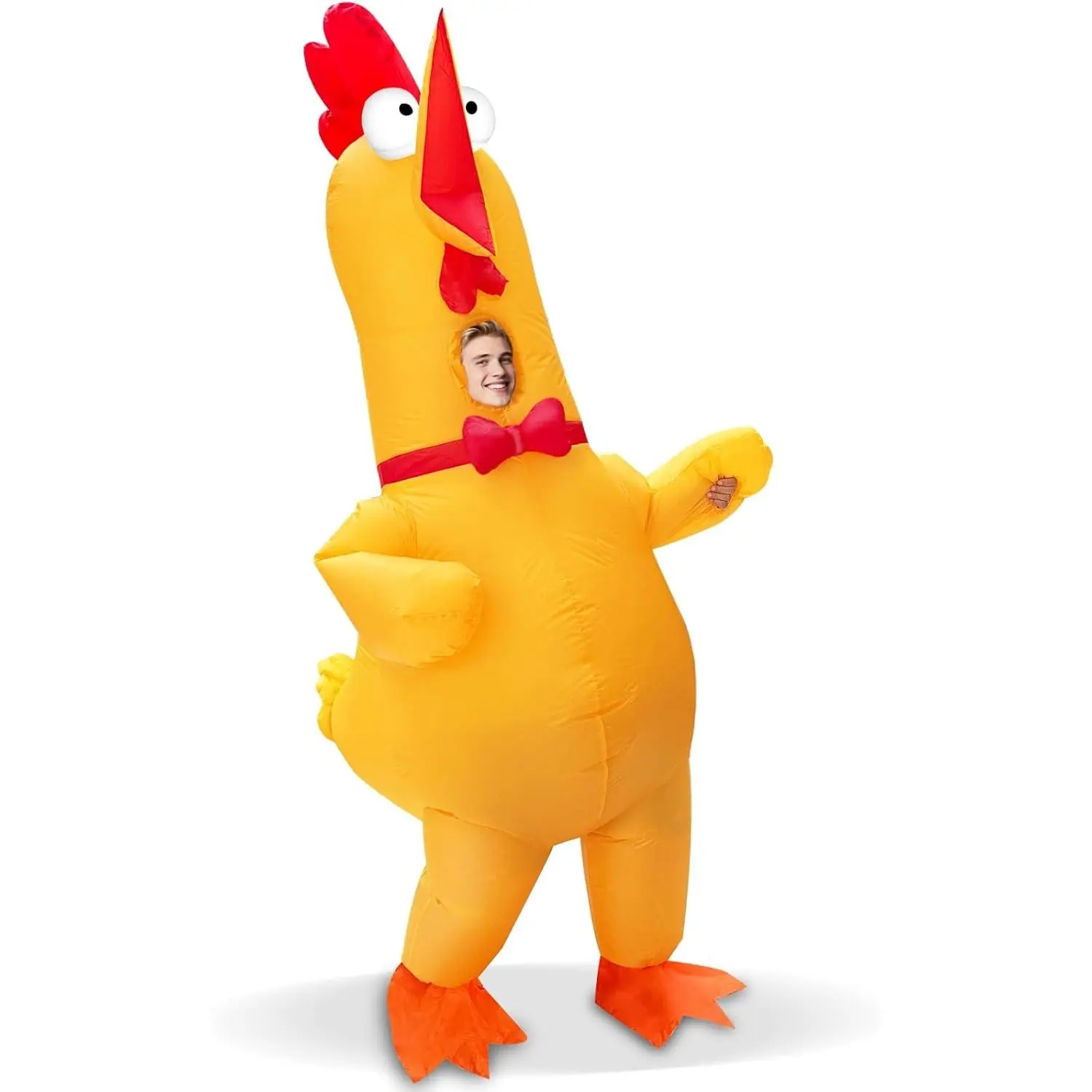 Halloween Inflatable Screaming Chicken Costume for Adults | Full Body Blow Up Costume Adults, Funny Halloween Inflatable for Men Women Dress-Up Themed Cosplay Parties