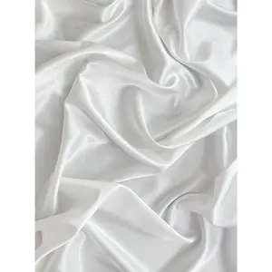 White Silky Stretch Satin