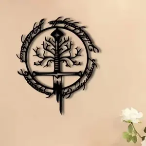 Lord Of The Rings Inspired Iron Oath Wall Art, Iron Artwork, Unique Handcrafted Wall Hanging for Home & Office Decor, Perfect Gift for Housewarming & LOTR Fans, Hangable, Decoration, Ornaments, Decorative, Artistic, Iron Artistry