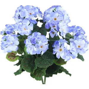 Artificial Flower, 4 Counts Faux Flower, Outdoor UV Resistant Garden Plant, Artificial Outdoor Plants, Faux Flower, Indoor Outdoor Decorative for Home Wedding Kitchen Table Decoration