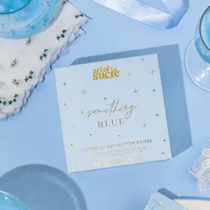 Art of Sucre Something Blue Glitter Bombs - 4 Pack - Edible Glitter Cotton Candy Drink Toppings - Sweet Bombs for Magical & Sparkly Bubbly Beverages