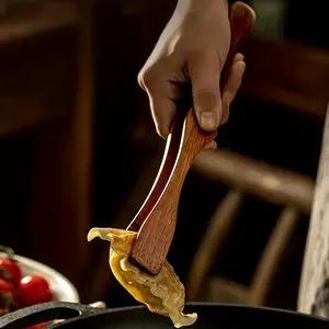 High-Temperature Resistant Wooden Food Clip, Ideal for Steak, Fruits, Bread, Bbqs, Salads, Desserts, Ice Cream, Noodles & Pasta, Wooden Cooking Tools