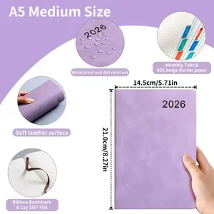 Custom Brave Elk 2026 Self-Discipline Planner - 380 Pages of High-Quality Faux Leather Cover, Elegantly Designed in Blue, Featuring Monthly And Weekly Layouts, Compact And Portable Size, Suitable for Time Management And Goal Tracking (For Adults)