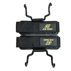 2Pcs Adjustable Pull-Up Assist Hook with Elastic Wrist Strap Anti Slip Bar Grip Aid for Men Fitness Strength Training Accessory for Pull Ups Chin Ups and Bar Exercises Gym