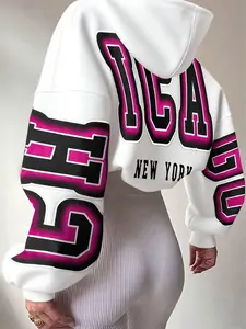 Women's Fashion Loose Graphic Casual Hoodie with Cartoon Turtle Print, Fall & Winter Casual Sweatshirt with Letter Design, Cozy Knitted Outerwear, Hot Trending Printed Hoodies