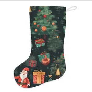Christmas presents and Santa holiday printed Santa Stocking#christmas decor #stocking stuffer