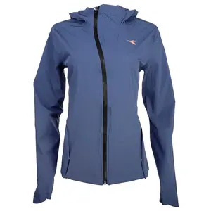 diadora Womens Rain Lock Jacket Running Athletic Outerwear Breathable - Blue