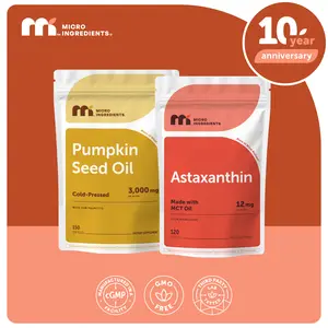 Mermaid Glow bundle: Astaxanthin 120 Softgels & Pumpkin Seed Oil with Saw Palmetto 150 Softgels