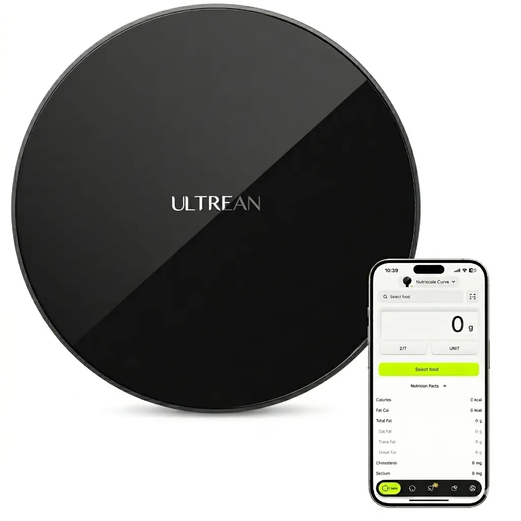 Round Digital Scale with Hidden Display