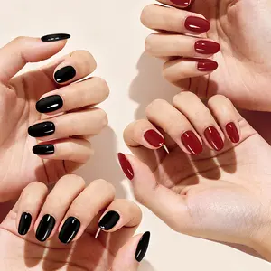 Minimalist Semi Cured Gel Nail Strips 20+6 PCS | Includes 6 Trial Strips to Try | Soft Sky Blue to Deep Teal Jelly Shades with Ultra Glossy Shine | Cool Tone Everyday Luxe | 5-Min UV Cure (UV/LED Lamp Required, 36W+ Recommended) | OAUEE