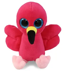 BIG EYE PLUSH - FLAMINGO