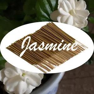 Jasmine Scented Premium Thick Incense Sticks, 12cm Natural Aromatherapy Stick, Handmade Jasmine Powder, Long Lasting Fragrance, Home Office Hotel Use