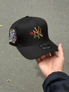 New Era MLB Snapback Hat Collection – NY LA Yankees Atlanta Braves St Louis Cardinals Caps, Adjustable Flat Brim Baseball Hats, Classic Black Red Colorways, Streetwear Gorras Style