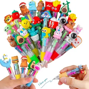 Random 16/26Pcs Mini Multicolor Pens in One 4-in-1 Cute Pens Bulk for Kids,foster creativity,Adds Fun to Classrooms Fun Kawaii Ballpoint Pen for Birthdays and Children's Party Favors Gifts,Teacher School Supplies,Interactive Classroom Supplies