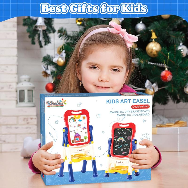 【Latest version】Easel for Kids,Toddler Toys for Ages 2-4, Double-Sided Magnetic Kids Art Easel for 2 Year Old Boy Birthday Gift,Toys for 3 Year Old Boy Dry Erase Boards,Drawing Boadrs for 2 3 4 5 Years Old Girl Gift