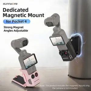Magnetic Mount for DJI Osmo Pocket 4, Adjustable Camera Stand, 6-Magnet Strong Grip, Desktop Bracket, Multi-Function Expansion Adapter For Desk & Travel