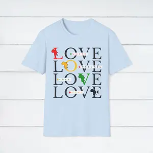 African Love: Embrace Unity with this Map of Africa Unisex T-Shirt
