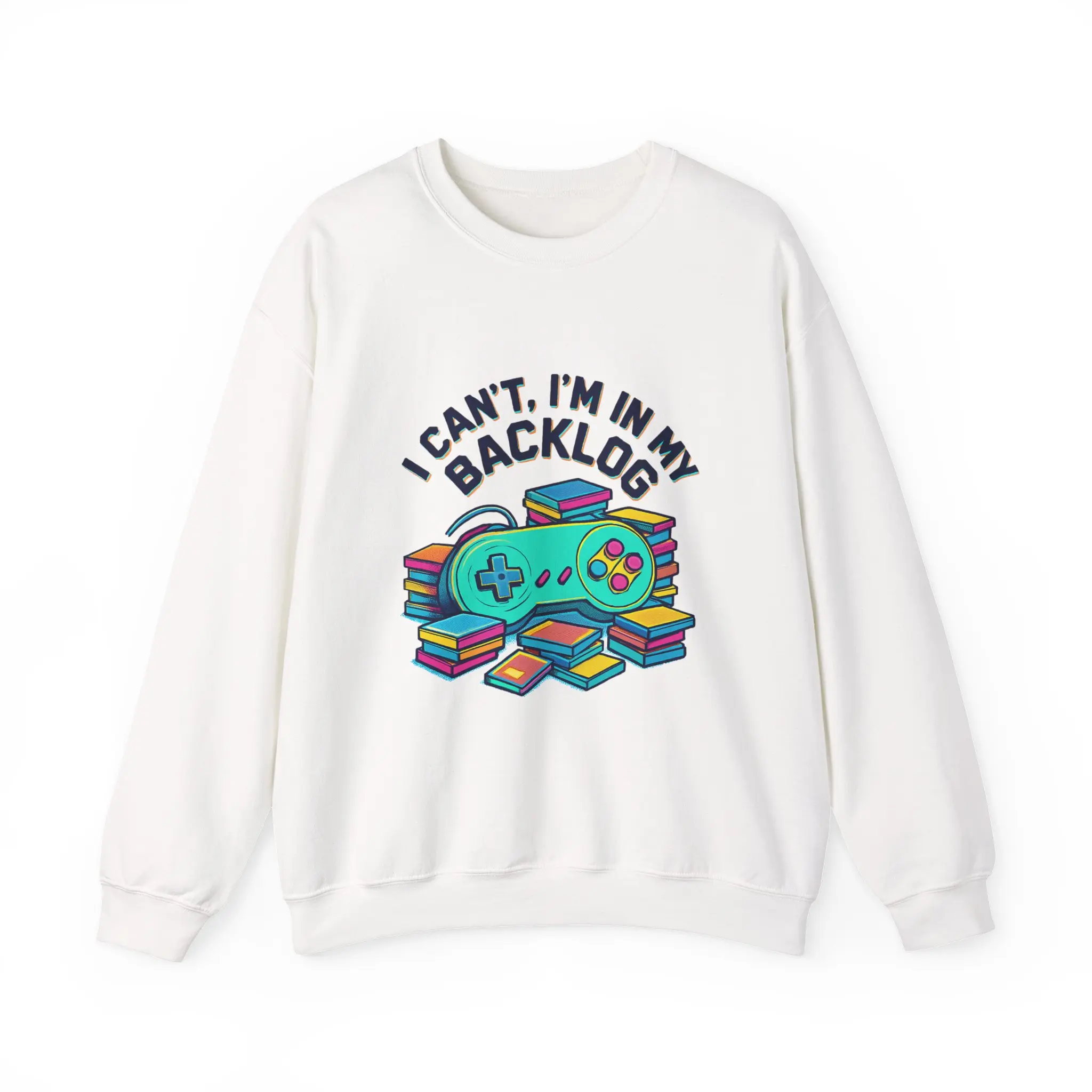 I Can't, I'm in My Backlog Gamer Controller Sweatshirt | Retro Video Game Design