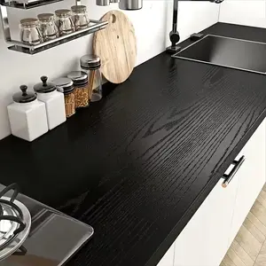 1 roll of wood grain wallpaper oil-proof sticker, self-adhesive contact paper removable wall sticker, suitable for kitchen and bathroom feature walls, desks, appliances, and furniture stickers, vinyl film thickened heat-resistant sticker marble pattern