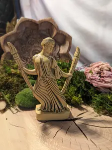 Goddess Hecate Statue w/ Torches Hekate Figurine Roman Greek Mythology Figure Altar Deity Wiccan Sacred Feminine Underworld Magic Crossroads
