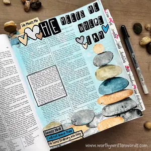 He Meets Me Old Testament Bible Journaling Page Kit