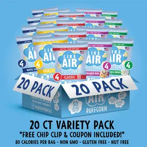 Puffcorn Single Serve Variety Pack - 20 bags - Like Air Puffcorn