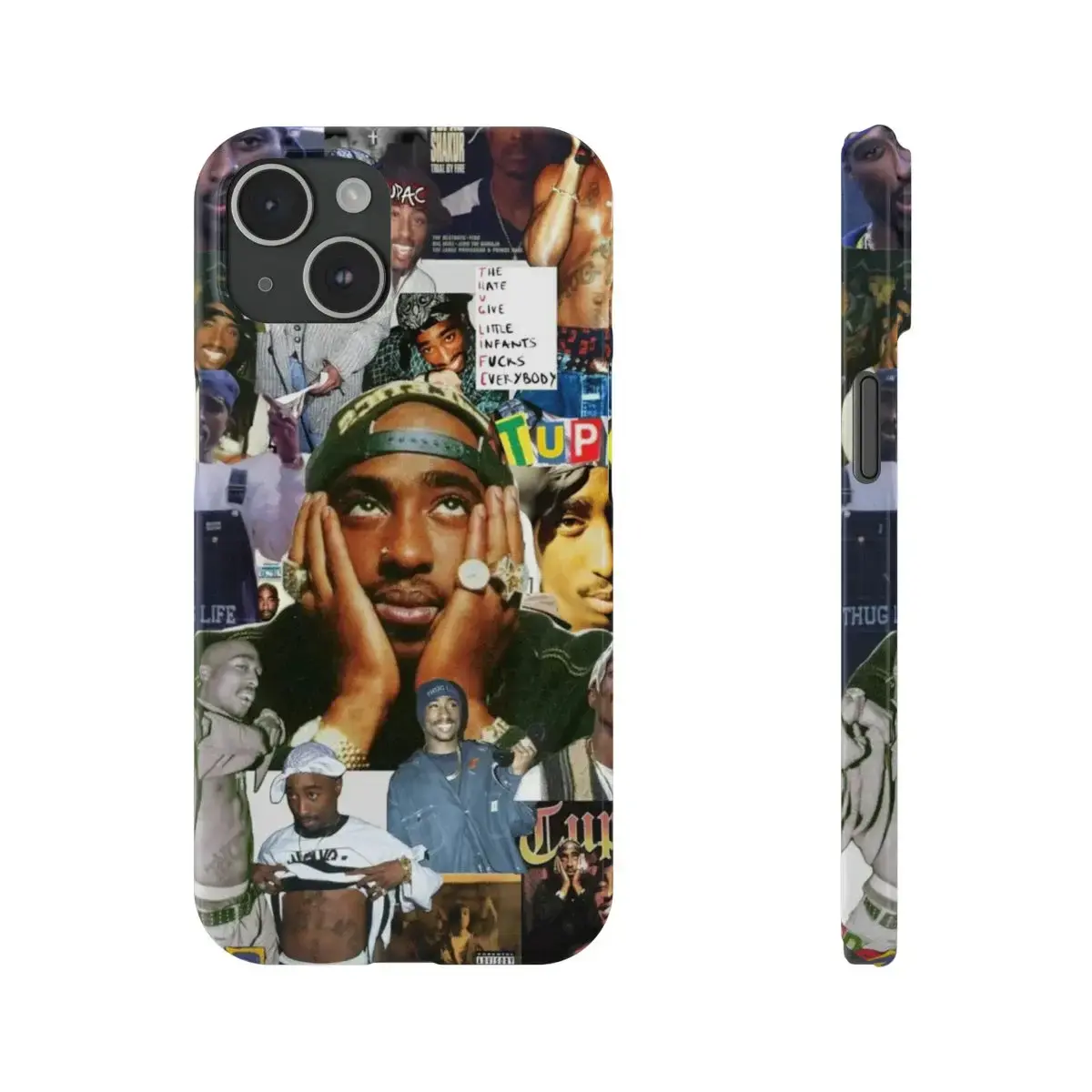 Hip Hop Rap Music Legend West Coast Tupac Shakur Aesthetic Art Tough Phone Case. Edgy Urban Streetwear Aesthetic Rugged Shockproof Protective Cover For iPhone 17 Pro Max 16 Air 15 14 13 12 11.