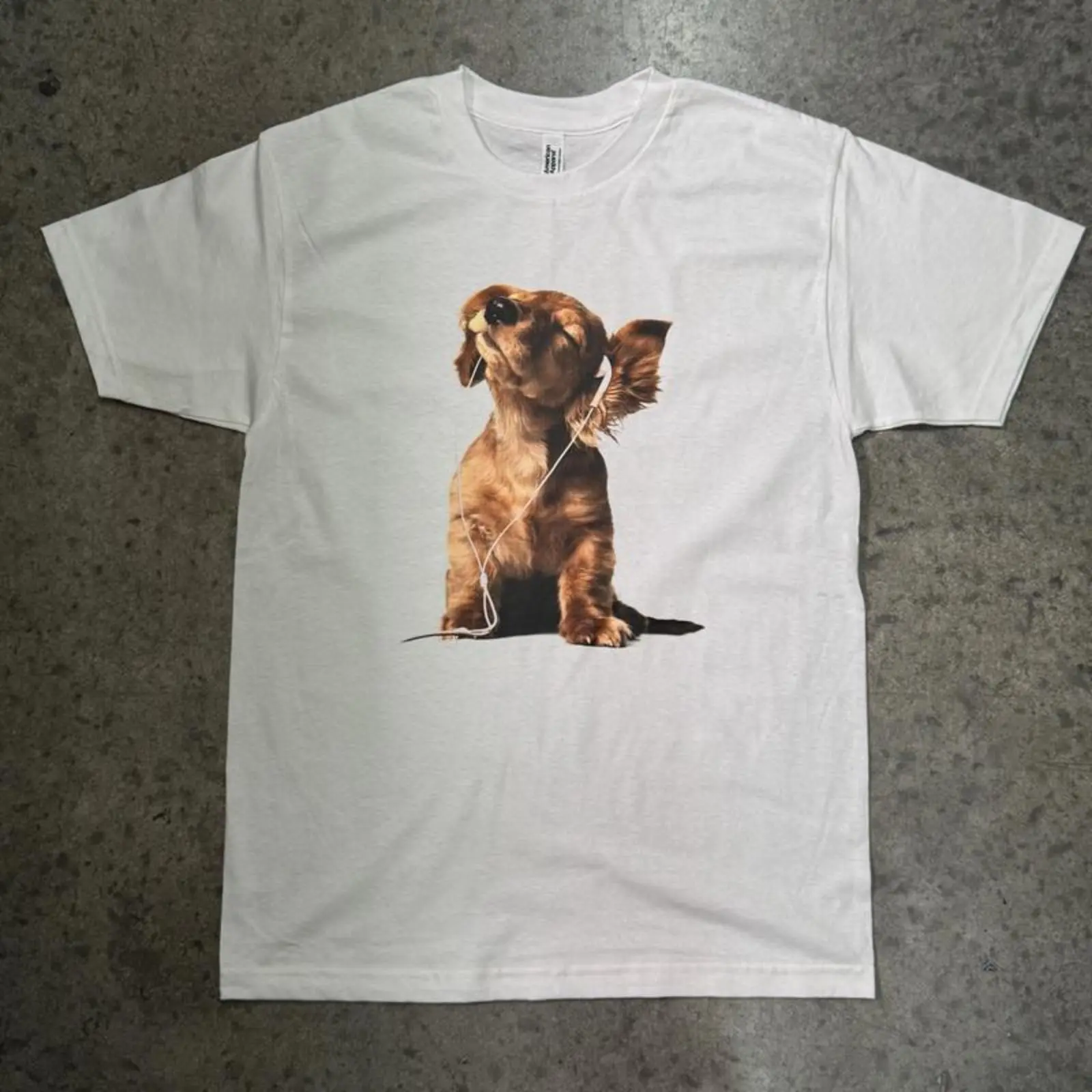 Women's Graphic T-Shirt - Funny Dog Digital Print, 100% Ultra-Soft Cotton Short-Sleeve Top, Relaxed Unisex Fit, Round/Crew Neck, All Seasons Wear, Shortsleeve, Round Neck