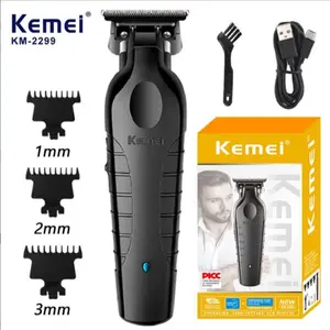 Kome Men's Cordless Hair Clipper USB Rechargeable Electric Trimmer Zero Gap Km-2299, Portable Grooming Tool for Precision Cutting, Cordless Barber Trimmer
