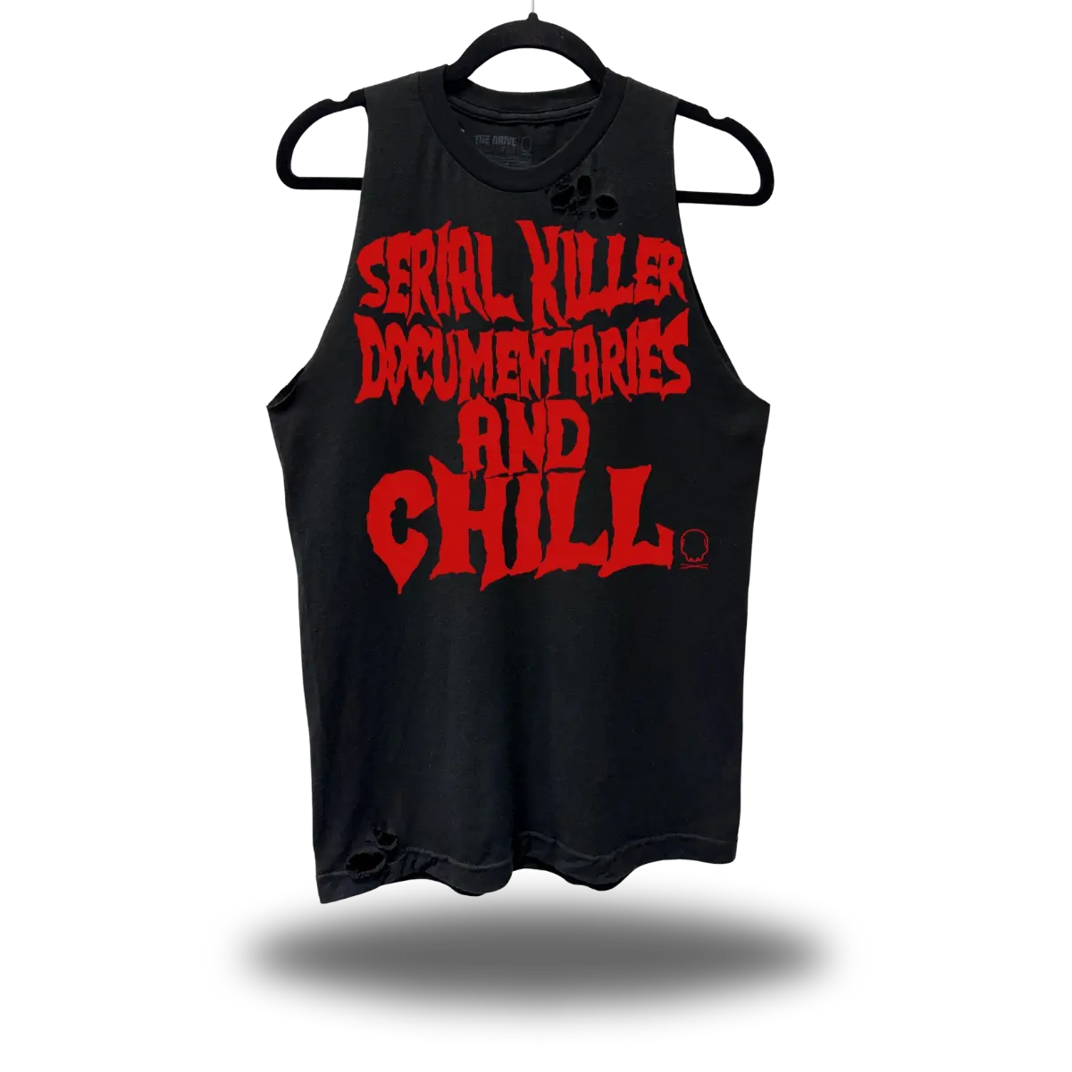 SERIAL KILLER DOCUMENTRIES AND CHILL ROAD RASH BLACK TANK TOP